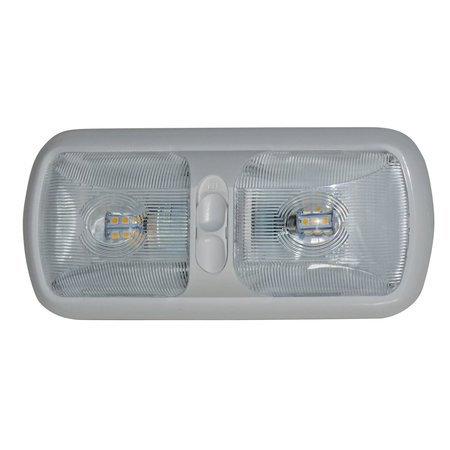 VALTERRA EUROSTYLE DBL DOME LIGHT LED BRIGHT WHT 500K 430 LUMENS DG72406VP